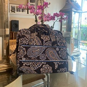 Vera Bradley Blue Bandana Print Hanging Toiletry Bag *RETIRED PRINT*